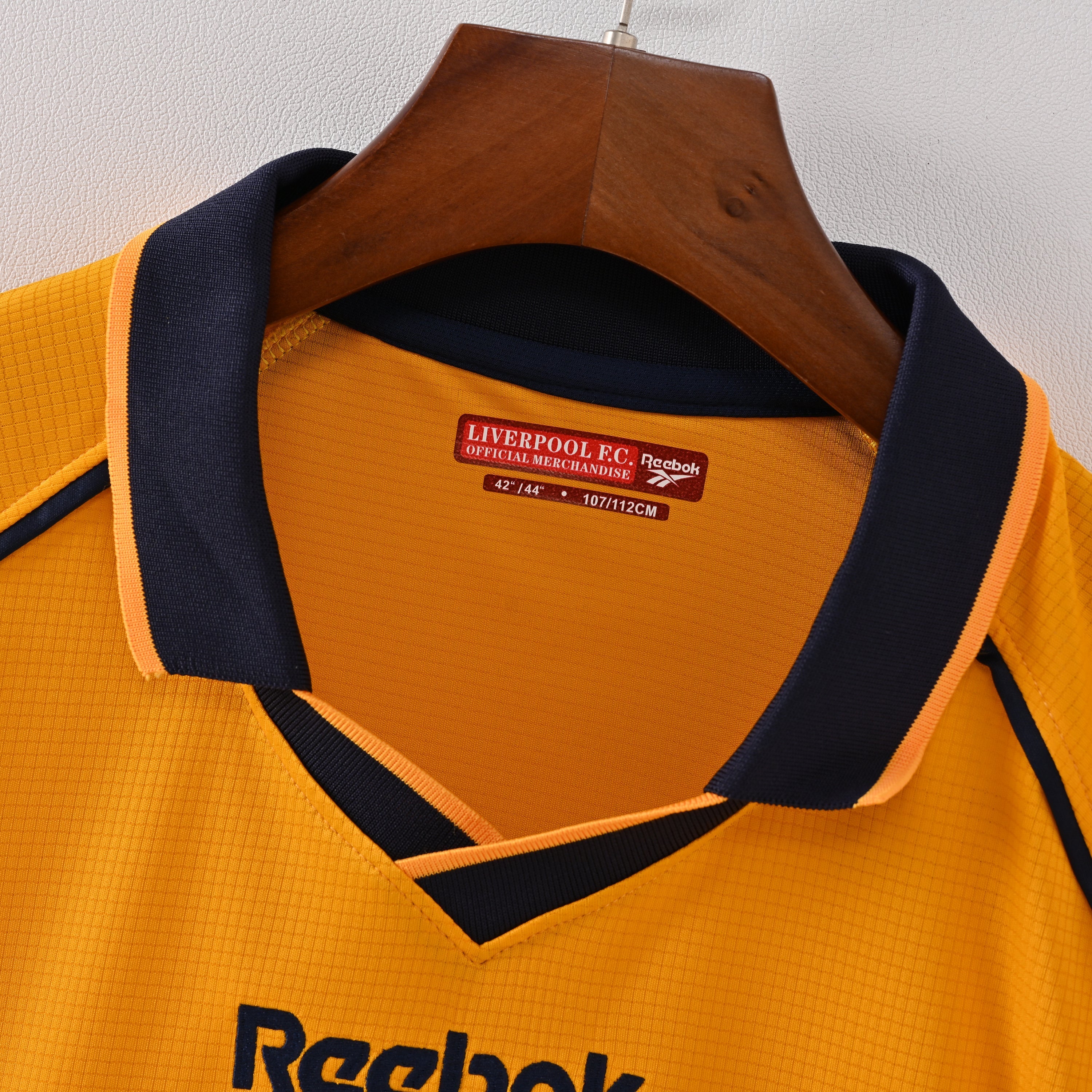 PSG 2001/02 Home Retro Football Shirt - close up details of Navy Nike retro kit