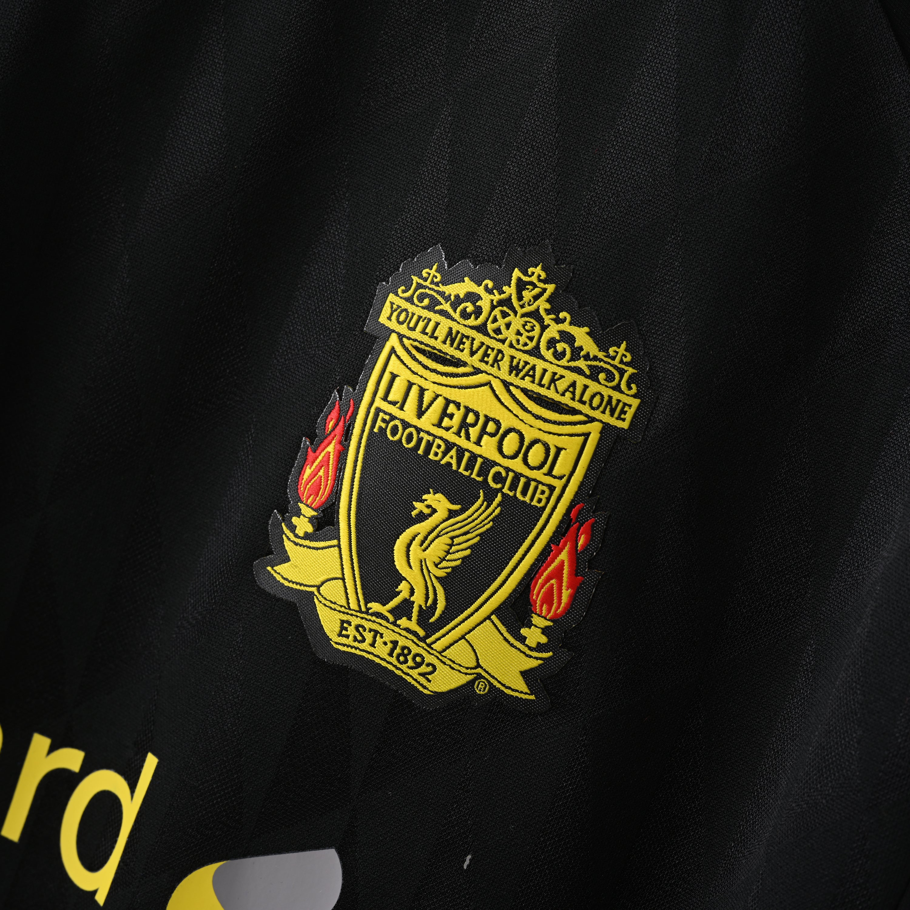 PSG 2001/02 Home Retro Football Shirt - close up details of Navy Nike retro kit
