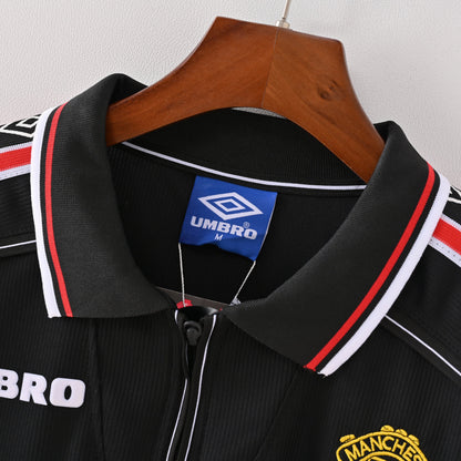 PSG 2001/02 Home Retro Football Shirt - close up details of Navy Nike retro kit