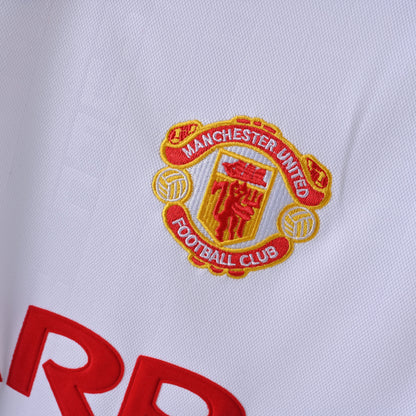 PSG 2001/02 Home Retro Football Shirt - close up details of Navy Nike retro kit