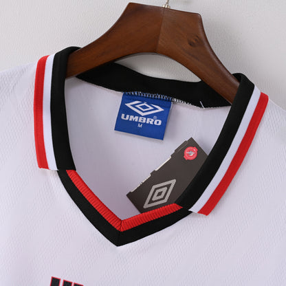 PSG 2001/02 Home Retro Football Shirt - close up details of Navy Nike retro kit