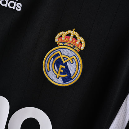 PSG 2001/02 Home Retro Football Shirt - close up details of Navy Nike retro kit